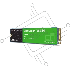 Накопитель SSD WD Green SN350 250Gb, PCIe 3.0 x4, M.2 2280, NVMe, R/W 2400/900