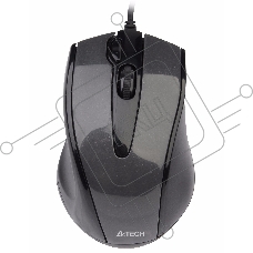 Мышь проводная A4Tech N-500F серый глянец/черный, 1200 dpi, USB, кнопки - 4