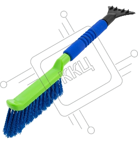 Щетка-сметка для снега со скребком, мягкая рукоятка, 425 мм// Сибртех