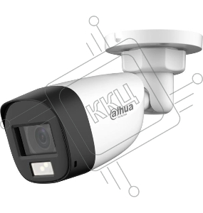 Уличная цилиндрическая HDCVI-видеокамера DAHUA DH-HAC-HFW1200CLP-IL-A-0280B-S6 с интеллектуальной двойной подсветкой 2Мп, объектив 2.8мм, ИК 20м, LED 20м, IP67, корпус: металл, быстрый монтаж