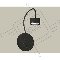 Светильник Ambrella light XB9596150 SBK/PBK черный песок/черный полированный GX53 (C9596, N8113)