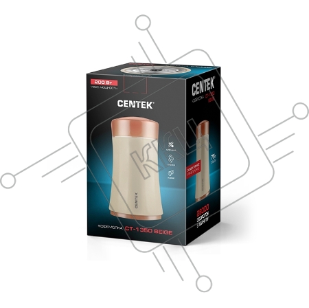 Кофемолка Centek CT-1350 (беж) 150Вт, 50г, включение кнопкой, система защитной блокировки, пластик        
