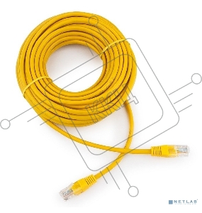 Патч-корд медный UTP Cablexpert PP10-15M/Y кат.5e, 15м, литой, многожильный (жёлтый)