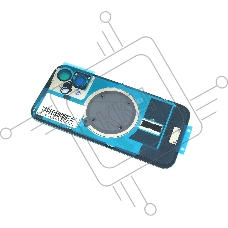 Задняя крышка (стекло) для iPhone 16 (A3287) в сборе со стеклом камеры бирюзовая