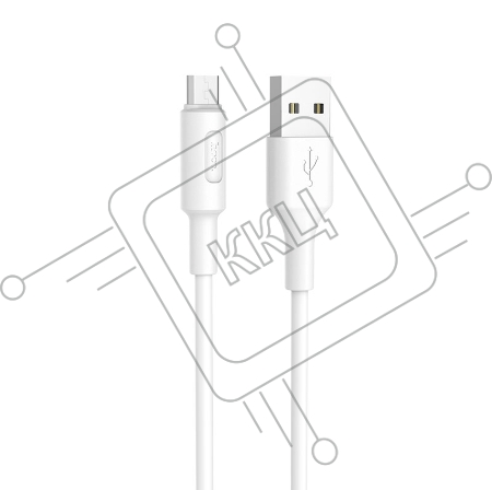 Кабель USB 2.0 hoco X25, AM/microBM, белый, 1м