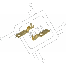 Клемма плоская штекер 6.3 мм 0,5-1.5 мм² (РП-п 1.5-(6.3) L = 25,5 мм) REXANT