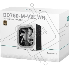 Блок питания Deepcool / GAMERSTORM DQ750 (DQ750-M-V2L WH), 750 Вт, ATX12V 2.31, активный PFC, вентилятор 120x120 мм, cертификат 80 PLUS Gold, отстегивающиеся кабели, белый