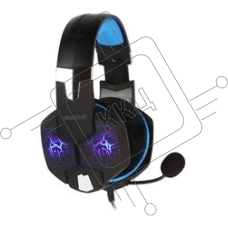 Игровая гарнитура RUSH TAIPAN, динамики 50мм, велюровые амбушюры, вирт.звук 7.1, чер/син (SBHG-3000)