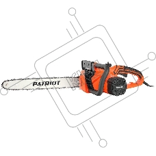 Пила цепная электрическая PATRIOT ESP 2418 , 2400Вт, 18'/45см, 3/8, 1,3мм 62зв, плавный пуск, бесключевая натяжка цепи, термозащита