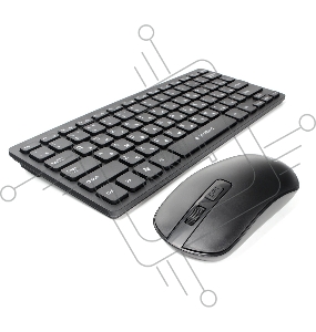 Комплект клавиатура+мышь беспроводные Gembird KBS-9100, 2.4ГГц, чёрн, 84кл, 1600 DPI, бат. в компл.