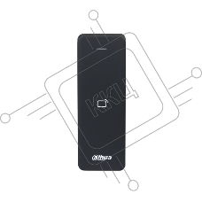 Считыватель карт доступа DAHUA;  Доступ по картам;Интерфейс подключения RS-485/Wiegand34(Wiegand 26 опционально);Mifare 1 K (13.56МГц); Питание DC  12В;Степень защиты оболочки: IP66 Рабочая темп