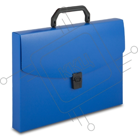 Портфель Бюрократ -BPP01BLUE 1 отдел. A4 пластик 0.7мм синий
