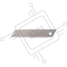 Лезвия для канцелярского ножа OLFA OL-LB-50B  18мм, 50 шт. в боксе