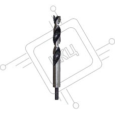 Сверло по дереву MAKITA D-07082  9x95х125мм, цилиндр.хв., центрирующее острие