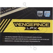 Оперативная память Corsair Vengeance LPX, DDR4, 16GB (2x8GB), 3200MHz, CL16, с радиаторами, черный