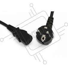 Кабель питания компьютера Hyperline PWC-IEC13-SHM-0.5-BK (Shucko+C13) (3x0.75), 0.5м
