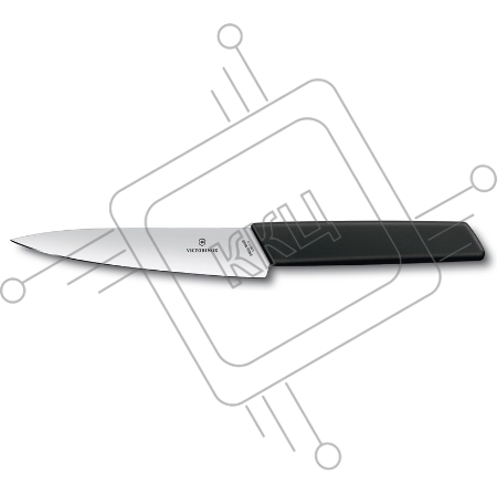 Нож кухонный Victorinox Swiss Modern (6.9013.15B) стальной разделочный лезв.150мм черный блистер