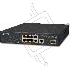 Неуправляемый PoE коммутатор FGSD-1011HP 8-Port 10/100TX 802.3at PoE + 1-Port 10/100/1000T + 1-Port 100/1000X SFP Desktop Switch (120W PoE Budget, Standard/VLAN/Extend mode, 10-inch and rack-mountable)
