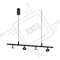Корпус светильника C9002/4 SBK черный песок 800*60*1200mm MR16 GU5.3/4