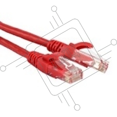 Патч-корд TWT UTP кат.5e, с заливными колпачками, 0.3 м, красный