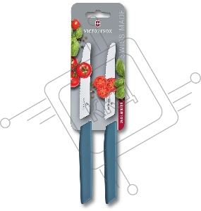 Набор ножей кухон. Victorinox Swiss Modern (6.9006.11W2B) компл.:2шт синий блистер