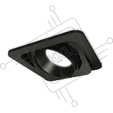 Комплект встраиваемого поворотного светильника Ambrella light XC7659021 SBK/PBK черный песок/черный полированный MR16 GU5.3 (C7659, N7031)
