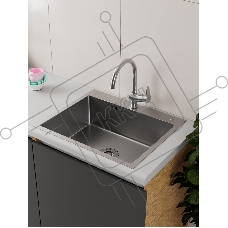 Мойка кухонная из нержавеющей стали BAU SOUL КТ5045S SATIN, сифон EASY CLEAN в комплекте.