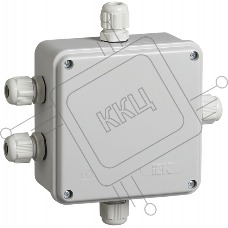 Коробка КМ41330 распаячная Iek UKO10-100-100-050-K51-55 для о/п 100х100х50 мм IP55 (RAL7035, гермовводы PG9 5 шт)