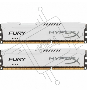 Модуль памяти Kingston DIMM DDR3 8GB (PC3-12800) 1600MHz Kit (2 x 4GB)  HX316C10FWK2/8 HyperX Fury Series CL10 White