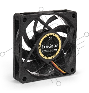Вентилятор ExeGate EX07015H3PM, 70x70x15 мм, гидродинамический, 3pin+Molex, 3000RPM, 26dBA