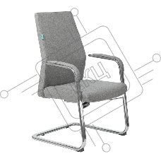 Кресло Бюрократ _JONS-LOW-V/CASHGREY на полозьях серый