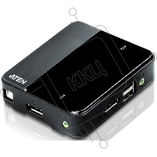 Коммутатор-KVM 2-х портовый с поддержкой USB, DisplayPort 2-х портовый KVM-коммутатор с поддержкой USB, DisplayPort