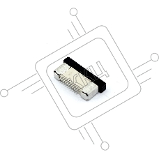 Разъем FPC  Half Coverage Top Contact 0.5K-BS-10PWB 10 pin высота 2мм шаг 0,5мм