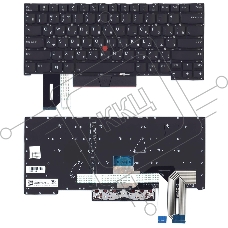 Клавиатура для ноутбука Lenovo ThinkPad T14s черная с подсветкой