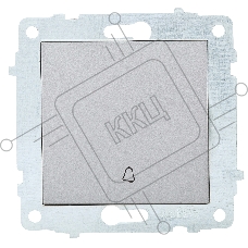 Ovivo Механизм выкл. 1-кл. (кнопка звонка), серебро, 600-000210-207