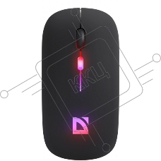 Мышь беспроводная Defender Touch MM-997 черный, 1600 dpi, радиоканал, Bluetooth, USB, кнопки - 4