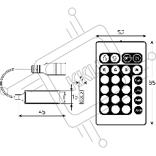 Контроллер RGB Basic для ленты LED 12V 72W 1/200