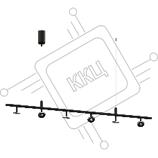 Корпус светильника C9006/6 SBK черный песок 1200*60*1200mm MR16 GU5.3/6