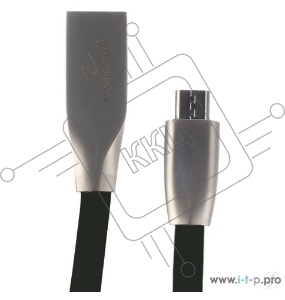 Кабель USB 2.0 Cablexpert CC-G-mUSB01Bk-1M, AM/microB, серия Gold, длина 1м, черный, блистер
