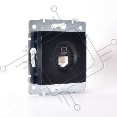 Механизм розетки компьютерн. 1-м СП KARINA RJ45 черн. бархат LEZARD 707-4288-139