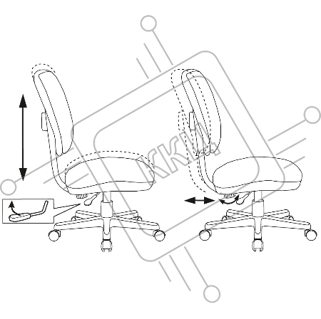 Кресло Бюрократ CH-204NX/26-28  Кресло (без подлокотников (черное 26-28)