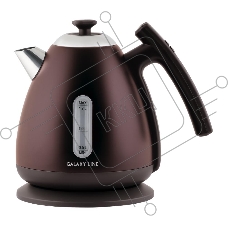 Чайник электрический Galaxy Line GL 0343, горький шоколад, металл, 2200 Вт, 1,7 л