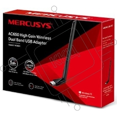 Двухдиапазонный Wi-Fi USB адаптер Mercusys MU6H AC650 высокого усиления