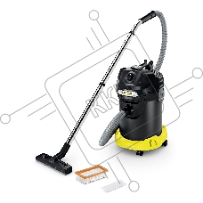 Пылесос Karcher AD 4 PREMIUM желтый/черный, 150/600 Вт, уборка сухая, пылесборник контейнер 17 л
