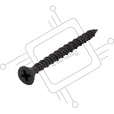 Саморез для гипсоволокнистых плит KRANZ 3.9х45, короб (200 шт./уп.)