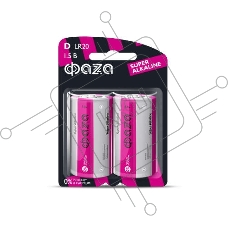 Элемент питания алкалиновый LR20 Super Alkaline BL-2 (уп.2шт) ФАZА 4897062858535