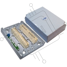 Настенная коробка с установленными плинтами, 2 размыкаемых плинта, 20 пар, пластик