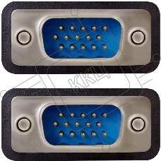 Кабель Greenconnect SVGA 5.0m черный, ферритовые кольца, OD8.0mm. 15M / 15M Premium, 28/28 AWG, двойной экран, GCR-51862