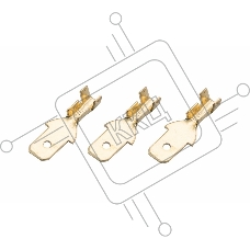 Клемма плоская штекер 4.8 мм 0,5-1.5 мм² (РП-п 1.5-(4.8)) REXANT