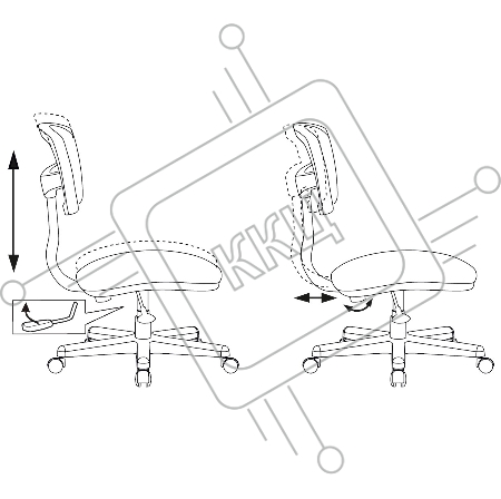 Кресло Бюрократ CH-299/G/15-48 спинка сетка серый сиденье серый 15-48